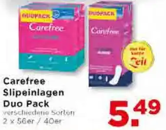 Unimarkt Carefree Slipeinlagen Dou Pack Angebot