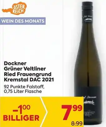 Billa Dockner Grüner Veltliner Ried Frauengrund Kremstal DAC 2021 0,75 Liter Angebot