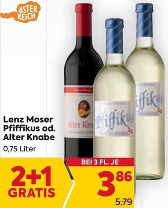 Billa Lenz Moser Pfiffikus od. Alter Knabe 0,75 Liter Angebot