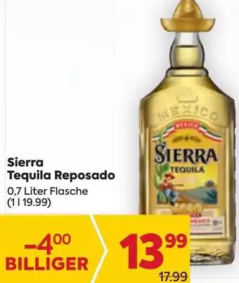 Billa Sierra Tequila Reposado 0,7 Liter Angebot