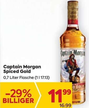 Billa Captain Morgan Spiced Gold 0,7 Liter Angebot