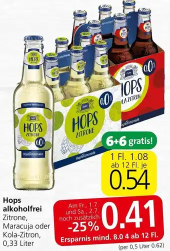 Spar Hops Alkoholfrei 0,33 Liter Angebot