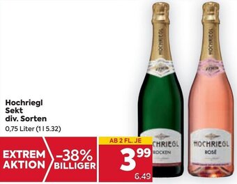 Billa Hochriegl Sekt 0,75 Liter Angebot