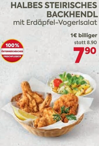 Billa HAlbes Steirisches Backhendl Angebot