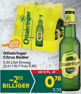 Billa Ottakringer Citrus Radler 0,33 Liter Angebot