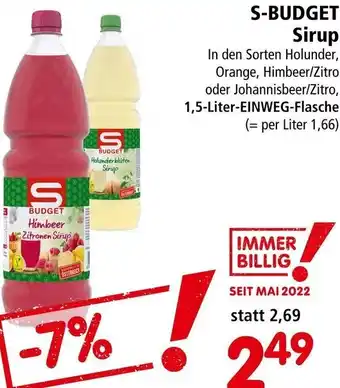 Interspar Sirup 1,5 Liter Angebot
