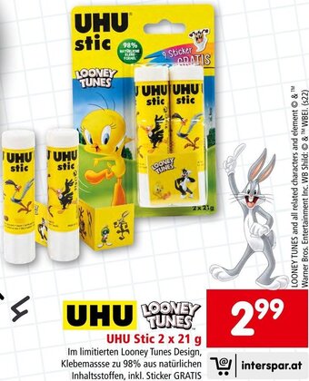 Interspar UHU Stic 2 x 21 g Angebot