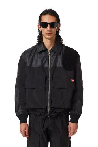 Diesel Bahnenjacke aus nylon und leder Angebot