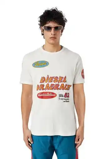 Diesel T-shirt mit rennsport-prints Angebot