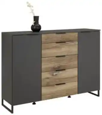 Mömax Kommode in graphitfarben/eichefarben Angebot