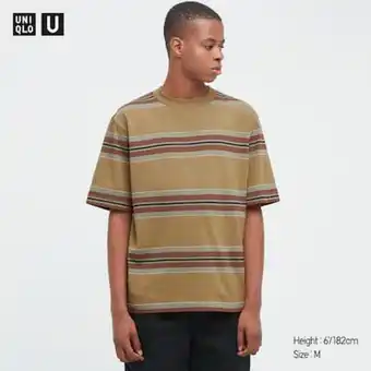 UNIQLO Men uniqlo u striped crew neck short sleeved t-shirt Angebot