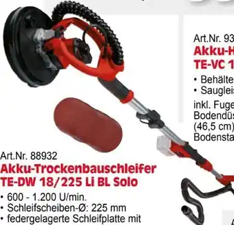 Zgonc Elektronik-Akku-Multischleifer TE-DW 18/225 Li BL Solo Angebot
