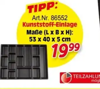 Zgonc Kunststoff-Einlage 53 x 40 x 5 cm Angebot