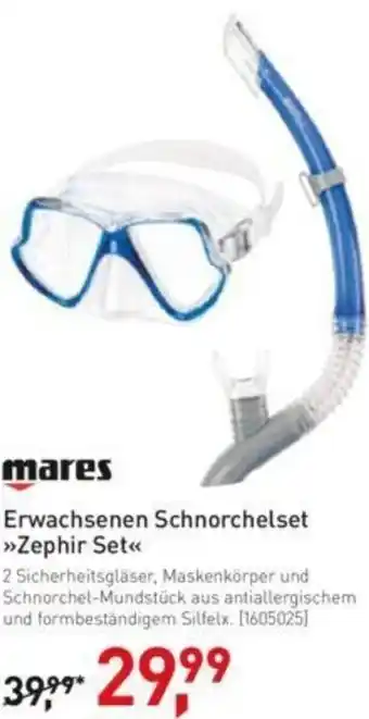 Intersport Erwachsenen Schnorchelset Zephir Set Angebot