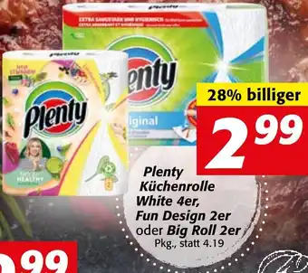 Strasser Markt Plenty Küchenrolle White 4er, Fun Design 2er Oder Big Roll 2er Angebot