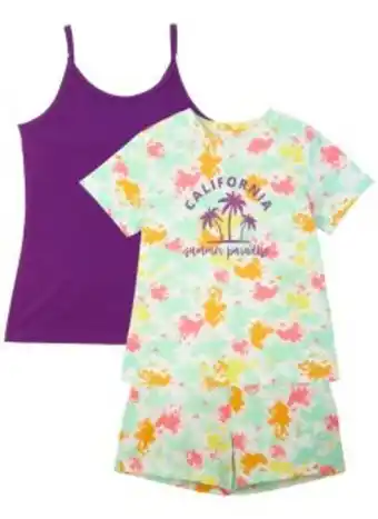 Bonprix Mädchen top + t-shirt + shorts (3tlg. set) Angebot