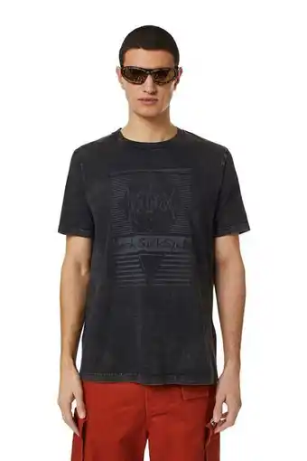 Diesel Bedrucktes t-shirt in acid-waschung Angebot