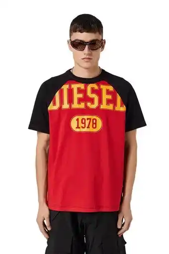 Diesel T-shirt mit logoeinsatz Angebot