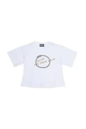 Diesel T-shirt mit logo-stickerei und verzierungen Angebot