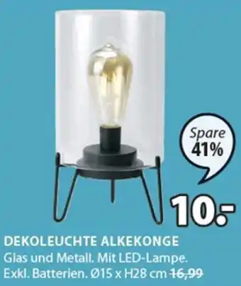 JYSK Dekoleuchte Alkekonge Ø15xH28cm Angebot