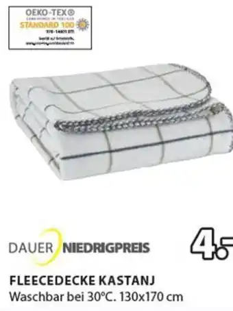JYSK Fleecedecke Kastanj 130x170 cm Angebot
