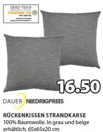 JYSK Rückenkissen Strandkarse 65x65x20 cm Angebot