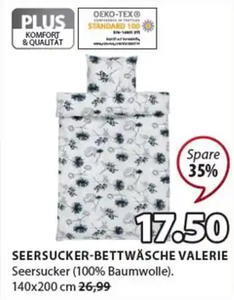 JYSK Seersucker-Bettwäsche Valerie 140x200 cm Angebot