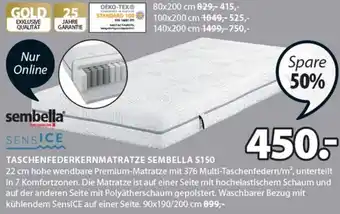 JYSK Taschenfederkermatratze Sembella S150 90x190/200 cm Angebot