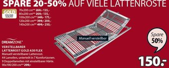 JYSK Verstellbarer Lattenrost Gold A30 Flex 90x190/200 cm Angebot