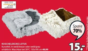 JYSK Kuscheldecke Lotus 135x195 cm Angebot
