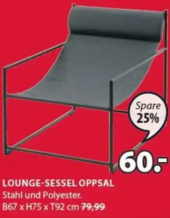 JYSK Lounge-Sessel Oppsal B67 x H75 x T92 cm Angebot