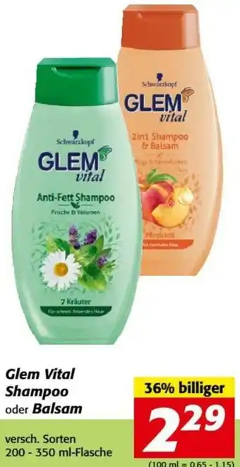 Nah&Frisch Glem Vital Shampoo oder Balsam 200-350 ml Angebot