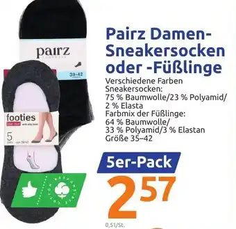 Action Pairz Damen- Sneakersocken oder-Füßlinge Angebot