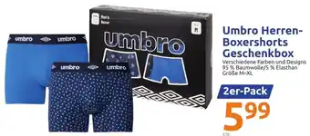 Action Umbro Herren-Boxershorts Geschenbox Angebot
