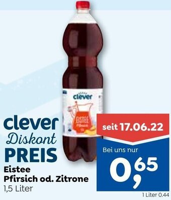 ADEG Eistee Pfirsich od. Zitrone 1,5 Liter Angebot