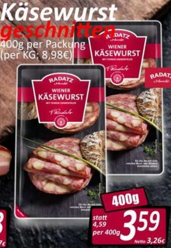 Wurstico Käsewurst 400 g Angebot