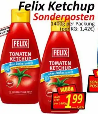 Wurstico Felix Ketchup 1400 g Angebot