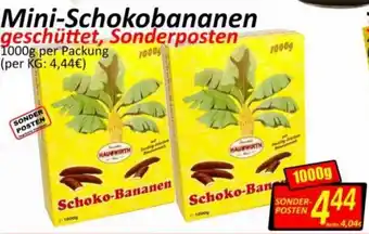 Wurstico Mini-Schokobananen 1000 g Angebot