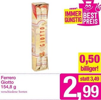 Sutterlüty Ferrero Giotto 154,8 g Angebot