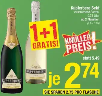 Maximarkt Kupferberg Sekt 0,75 Liter Angebot