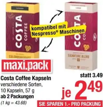 Maximarkt Costa Coffee Kapseln 57 g Angebot