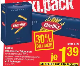 Maximarkt Barilla Italienische Teigwaren 500 g Angebot