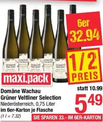 Maximarkt Domäne Wachau Grüner Veltliner Selection 0,75 Liter Angebot