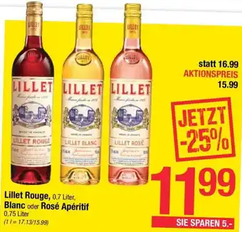 Maximarkt Lillet Rounge, 0,7 Liter, Blanc oder Rosé Apéritif 0,75 Liter Angebot
