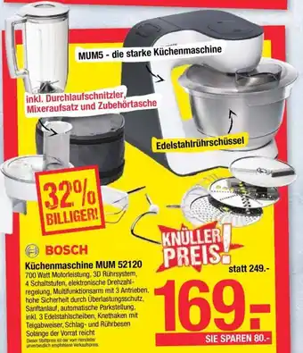Maximarkt Küchenmaschine MUM 52120 Angebot