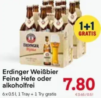 MPreis Erdinger Weißbier Feine Hefe Oder Alkoholfrei 6 x 0.5 L Angebot