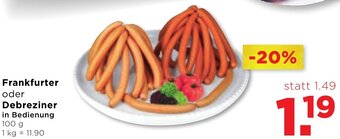 Unimarkt Frankfurter oder Debreziner 100 g Angebot