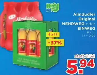 Unimarkt Almdudler Original Mehrweg oder Einweg 6 x 1L Angebot