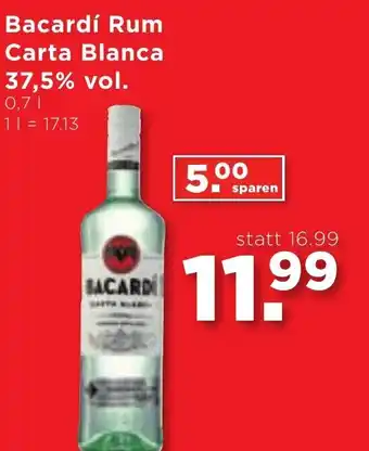 Unimarkt Bacardi Rum Carta Blanca 37,5% vol. 0,7 l Angebot