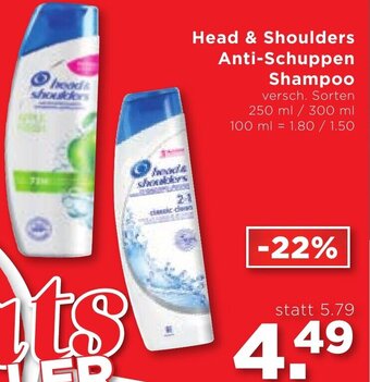 Unimarkt Head & Shoulders Anti- Schuppen Shampoo 250 ml/ 300 ml Angebot